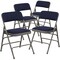 Emma and Oliver 4 Pack Home & Office Portable Party Events Padded Metal Folding Chair